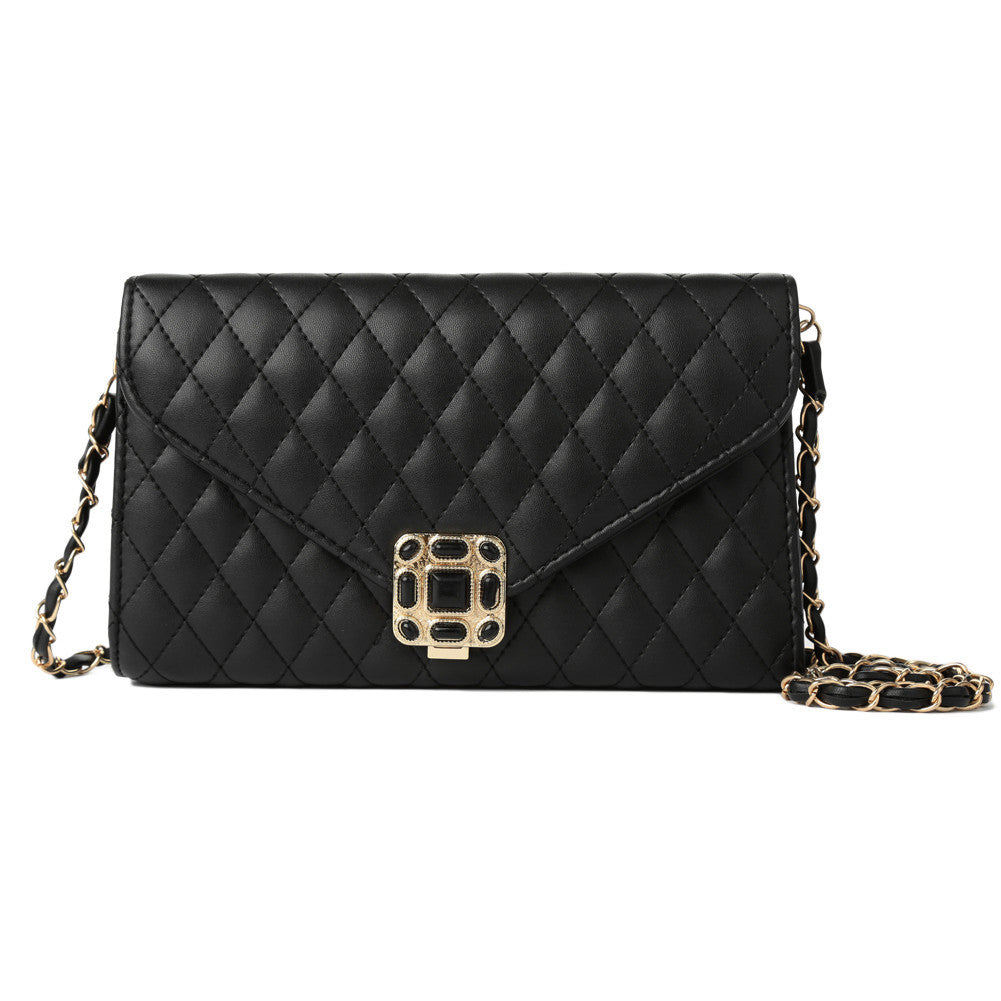 korean casual women small rhombus plaid handbag ladies envelope clutch neverfull bag shoulder sling bag crossbody bag J4U66