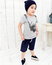 Korean Cotton Printing Kids Boys T-shirt Children's Cartoon Camera Children Outwear T-shirts Tops 2-6Years J4U66