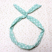 Korean Dots Bunny Rabbit Ear Ribbon Headwear Hairband Metal Wire Scarf Headband Hair Band Accessories  J4U66