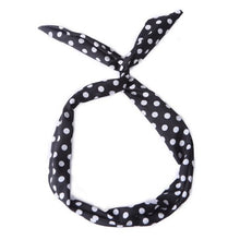 Korean Dots Bunny Rabbit Ear Ribbon Headwear Hairband Metal Wire Scarf Headband Hair Band Accessories  J4U66