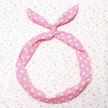 Korean Dots Bunny Rabbit Ear Ribbon Headwear Hairband Metal Wire Scarf Headband Hair Band Accessories  J4U66
