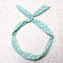 Korean Dots Bunny Rabbit Ear Ribbon Headwear Hairband Metal Wire Scarf Headband Hair Band Accessories  J4U66
