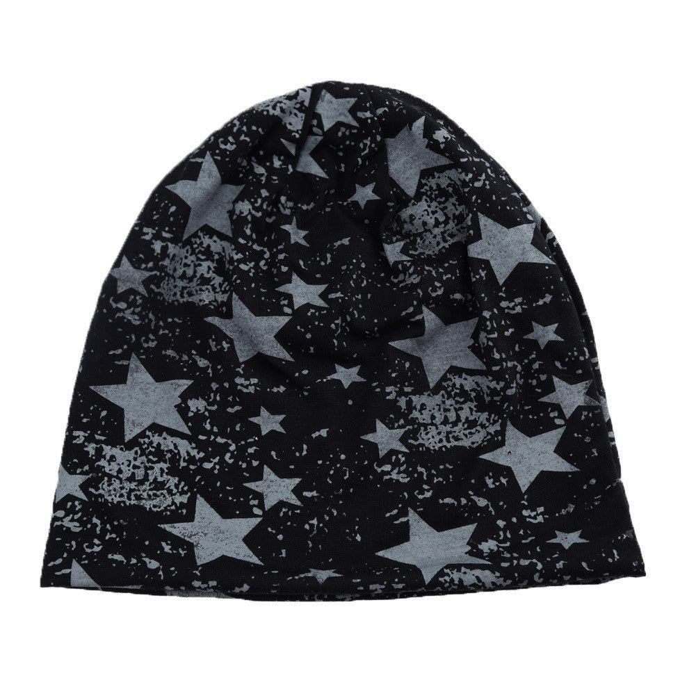 korean men women unisex beanie wrap star print hip hop headwear hat cap J4U66