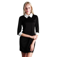 Korean Fashion Slim Long Sleeve Turn-down Collar Women Office Lady Style Dress J4U66
