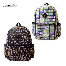 Korean Lovely Printing Canvas School Rucksack Youth Women Backpacks Shoulder Bag Fast Shipping J4U66