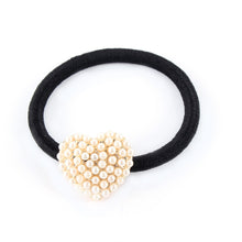 Korean Star Pearl Crystal Rhinestone Flower Headband Ponytail Holder Hair Rope Band Hairband  J4U66