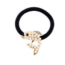Korean Star Pearl Crystal Rhinestone Flower Headband Ponytail Holder Hair Rope Band Hairband  J4U66