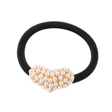 Korean Star Pearl Crystal Rhinestone Flower Headband Ponytail Holder Hair Rope Band Hairband  J4U66