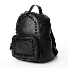 korean women pu leather backpack rivet preppy school bags for teenage girls vintage rugzak ladies bag mochila feminina J4U66