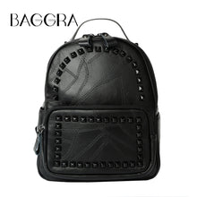 korean women pu leather backpack rivet preppy school bags for teenage girls vintage rugzak ladies bag mochila feminina J4U66