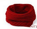 Korean scarf women Warm Knit Neck Circle Wool Blend Cowl Snood Ring Scarves Long Scarf Shawl Wrap J4U66