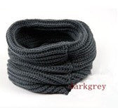 Korean scarf women Warm Knit Neck Circle Wool Blend Cowl Snood Ring Scarves Long Scarf Shawl Wrap J4U66