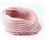 Korean scarf women Warm Knit Neck Circle Wool Blend Cowl Snood Ring Scarves Long Scarf Shawl Wrap J4U66