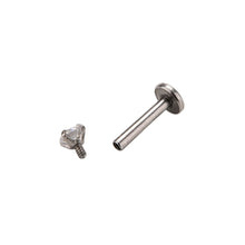 Labret Ring 16G surgical Stainless Steel Clear Crystal internally thread Lip Ring Piercing Star Labret Rings 2PCS J4U66