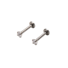Labret Ring 16G surgical Stainless Steel Clear Crystal internally thread Lip Ring Piercing Star Labret Rings 2PCS J4U66