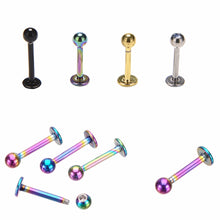 Labret Ring Surgical Tragus Earring Lip Ring Stainless Steel Gold Ball Spike Labret Bar Internally Body Piercing Jewelry  J4U66