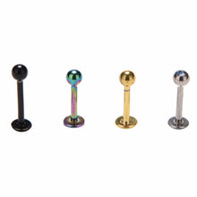 Labret Ring Surgical Tragus Earring Lip Ring Stainless Steel Gold Ball Spike Labret Bar Internally Body Piercing Jewelry  J4U66