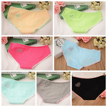 Ladies Cute Heart Shaped Panties Lovely Sexy Hollow Out Pink Underwear Women Low Waist Panties Cotton Briefs PY3 J4U66