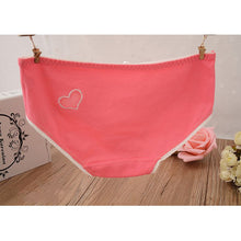 Ladies Cute Heart Shaped Panties Lovely Sexy Hollow Out Pink Underwear Women Low Waist Panties Cotton Briefs PY3 J4U66