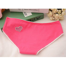 Ladies Cute Heart Shaped Panties Lovely Sexy Hollow Out Pink Underwear Women Low Waist Panties Cotton Briefs PY3 J4U66