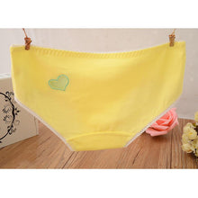 Ladies Cute Heart Shaped Panties Lovely Sexy Hollow Out Pink Underwear Women Low Waist Panties Cotton Briefs PY3 J4U66