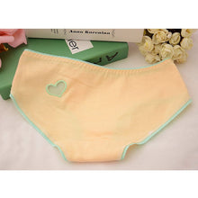 Ladies Cute Heart Shaped Panties Lovely Sexy Hollow Out Pink Underwear Women Low Waist Panties Cotton Briefs PY3 J4U66