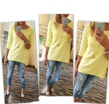 Ladies Beach Casual TunicsWomen's Shirt 3/4 Sleeve Long Tops Women Cloth J4U66