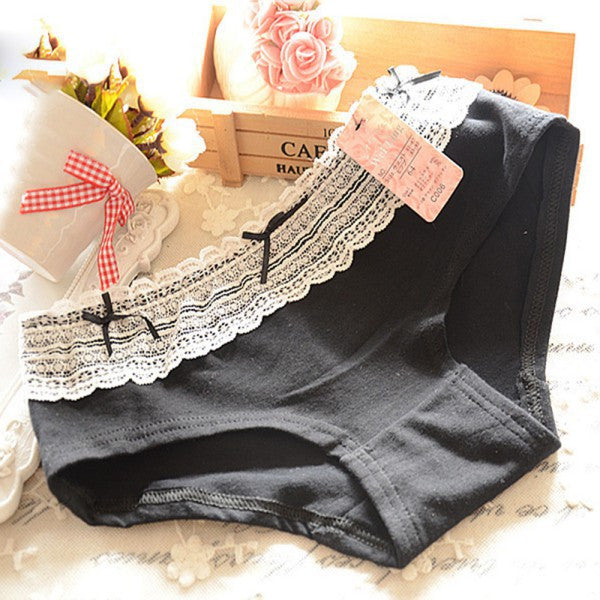 Ladies Women's Multi-color Bowknot Briefs Lace Panties Knickers Soft Underpants LY5 J4U66