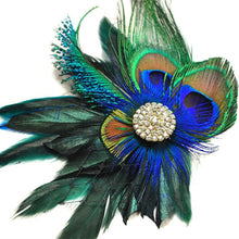 Lady Rhinestones Peacock Feather Bridal Weddings Hair Clip Pin Hairpin  J4U66