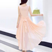 Large Size Women Clothing Casual Beach Dress Irregular Solid Long Party Maxi Dresses J4U66