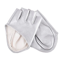 latest womens pu leather soft gloves half finger short gloves dancing gloves J4U66