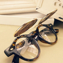 leopard double sun glasses for women mens flip punk sunglasses metal frame spectacles eyewear goggles unisex J4U66