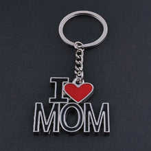 Letter I LOVE MOM keychains metal key rings lovely mother's day gift souvenir key chain personlized heart key holder J4U66
