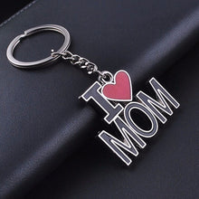 Letter I LOVE MOM keychains metal key rings lovely mother's day gift souvenir key chain personlized heart key holder J4U66