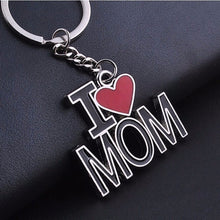 Letter I LOVE MOM keychains metal key rings lovely mother's day gift souvenir key chain personlized heart key holder J4U66