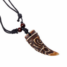 Light Brown Yak bone carving Dragon Totem Pendant Supporter talismans Necklace Jewelry For Women Men J4U66