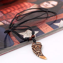 Light Brown Yak bone carving Dragon Totem Pendant Supporter talismans Necklace Jewelry For Women Men J4U66