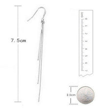 Long Dangle Earings For Women Lady Girl Jewelry Hotsale Chic Silver Three-Wire Tassel Hook Earring J4U66