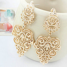 long ethnic bohemian hollow out earrings vintage jewelry for girls accessories J4U66