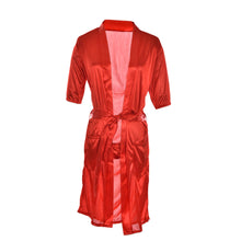 Long Red/White/Black Sexy SILK Kimono Dressing Gown Bath Robe Babydoll Lingerie Nightdress  J4U66