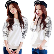 Long Sleeve Women Sweatshirt Pullover Warm Tops Outwear White Blouse J4U66