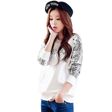 Long Sleeve Women Sweatshirt Pullover Warm Tops Outwear White Blouse J4U66
