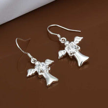 silver plated earing jewelry angle earring for women smte442 J4U66