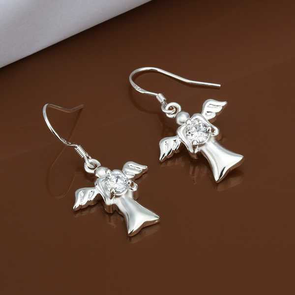 silver plated earing jewelry angle earring for women smte442 J4U66