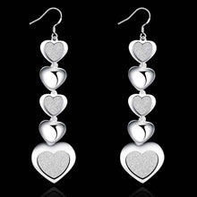 silver plated earing jewelry cute heart earring for women smte321 J4U66
