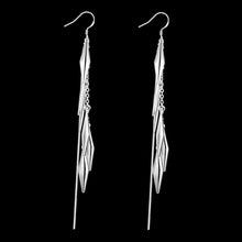 silver plated earing jewelry cute leaf earring for women smte317 J4U66