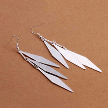 silver plated earing jewelry cute leaf earring for women smte31 J4U66