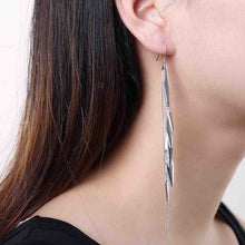 silver plated earing jewelry cute leaf earring for women smte317 J4U66