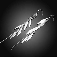 silver plated earing jewelry cute leaf earring for women smte317 J4U66