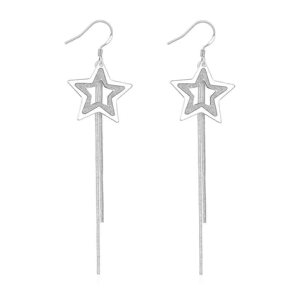 silver plated earing jewelry cute star earring for women smte320 J4U66